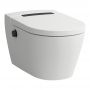 Laufen Cleanet Auria H8208417650001 toaleta myjąca wisząca bez kołnierza ze spłukiwaniem wirowym biała zdj.1