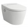 Laufen Cleanet Auria H8208424000001 toaleta myjąca wisząca bez kołnierza ze spłukiwaniem wirowym biała zdj.1