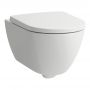 Laufen Pro X H820860A000001 miska wc wisząca bez kołnierza ze spłukiwaniem wirowym biały połysk zdj.1