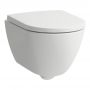 Laufen Pro X H8668630000001 miska wc z deską wolnoopadającą wisząca bez kołnierza ze spłukiwaniem wirowym biały połysk zdj.1