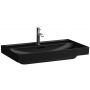 Laufen Meda H8101177161041 umywalka 80x46 cm prostokątna ścienna-meblowa czarna zdj.1
