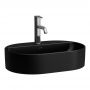Laufen Savoy H8129457161041 umywalka 55x38 cm owalna nablatowa czarna zdj.1