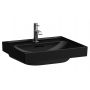 Laufen Meda H8161127161041 umywalka 55x46 cm prostokątna ścienna czarna zdj.1