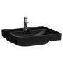 Laufen Meda H8161127161091 umywalka 55x46 cm prostokątna ścienna czarna zdj.1