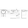 Laufen Savoy H8189437571551 umywalka 50x41 cm owalna podblatowa biała zdj.2
