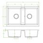 Laveo Barbados SBB420T zlewozmywak granitowy 78x48 cm zdj.2