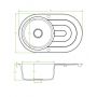 Laveo Dafne SBD481T zlewozmywak granitowy 78x47 cm zdj.2