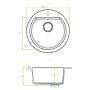 Laveo Dafne SBD780T zlewozmywak granitowy 51x51 cm zdj.2
