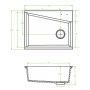 Laveo Grenada SBG410T zlewozmywak granitowy 60x48 cm zdj.2