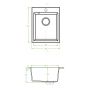 Laveo Chichi SBH410T zlewozmywak granitowy 48x39 cm zdj.2