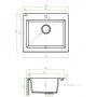 Laveo Komodo SBK610T zlewozmywak granitowy 63.5x49 cm zdj.2