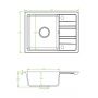 Laveo Stella SBY513T zlewozmywak granitowy 58x44 cm zdj.2