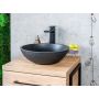 Laveo Amber VGR1721T umywalka 41x41 cm okrągła nablatowa czarna zdj.5