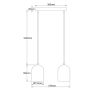 Light Prestige Nilo LP01102LBK lampa wisząca 2x8 W czarna zdj.2