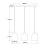 Light Prestige Nilo LP01103LGD lampa wisząca 3x8 W złota zdj.2