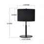 Light Prestige Fogo LP03042TBK lampa stołowa 2x15 W czarna zdj.2