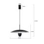 Light Prestige Ufo LP04081PMBK lampa wisząca 2x8 W czarna zdj.2