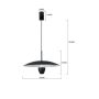 Light Prestige Ufo LP04081PSBK lampa wisząca 2x8 W czarna zdj.2