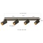 Light Prestige Parma LP06124CBK lampa podsufitowa 4x50 W czarna zdj.2