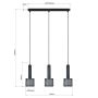 Light Prestige Amo LP07023LBK lampa wisząca 3x15 W czarna zdj.2