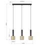 Light Prestige Amo LP07023LGD lampa wisząca 3x15 W złota zdj.2