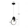 Light Prestige Circlo LP13111PBK lampa wisząca 1x8 W czarna zdj.2