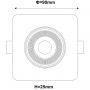 Light Prestige Plus LP15061RSBKSquare lampa do zabudowy 1x3 W czarna zdj.2