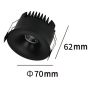 Light Prestige Zyra LP16061RSBK lampa do zabudowy 1x7 W czarna zdj.2