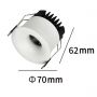 Light Prestige Zyra LP16061RSWH lampa do zabudowy 1x7 W biała zdj.2
