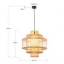Light Prestige Stela LP20261P lampa wisząca 1x15 W ratan zdj.2