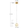 Light Prestige Diamond LP22021PGD lampa wisząca 1x5 W złota zdj.2