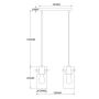 Light Prestige Nivio LP28112LAM lampa wisząca 2x15 W przydymiona zdj.2