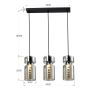 Light Prestige Nivio LP28113LAM lampa wisząca 3x15 W przydymiona zdj.2