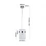 Light Prestige Vetro LP29101PCH lampa wisząca 1x10 W chrom zdj.2