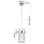 Light Prestige Vetro LP29101PGD lampa wisząca 1x10 W złota zdj.2