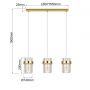 Light Prestige Vetro LP29103LGD lampa wisząca 3x10 W złota zdj.2