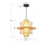 Light Prestige Astra LP31101PNT lampa wisząca 1x15 W ratan zdj.2
