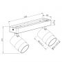 Light Prestige Anillo LP7702WWH lampa podsufitowa 2x50 W biała zdj.2
