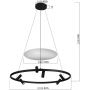 Light Prestige Almeria LP9071PBK lampa wisząca 6x3 W czarna zdj.2