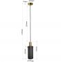 Light Prestige Tirana LP9451PBK lampa wisząca 1x40 W czarna zdj.2