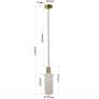 Light Prestige Tirana LP9451PWH lampa wisząca 1x40 W biała zdj.2