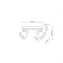 Light Prestige Dravo LP95232WSWH lampa podsufitowa 2x8 W biała zdj.2