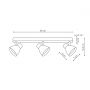 Light Prestige Dravo LP95233WSWH lampa podsufitowa 3x8 W biała zdj.2