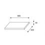 LaVita White 5908211413242 blat naszafkowy 80.6x40.5 cm biały zdj.2