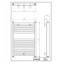 Luxrad Ares Elektro ARES11524509005MATERG grzejnik elektryczny 115.2x45 cm czarny zdj.2