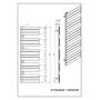 Luxrad Atakama ATA14955009003 grzejnik łazienkowy 50x149.5 cm zdj.2