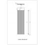 Luxrad Aurora AUR20006007016ZDC grzejnik dekoracyjny 200x60 cm podłączenie dolne zdj.2