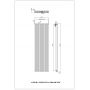 Luxrad Aurora Podwójna AURP20006007016ZDC grzejnik dekoracyjny 200x60 cm podłączenie dolne zdj.2