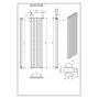 Luxrad Fortuna Podwójna FORP18004689003ZDC grzejnik dekoracyjny 180x46.8 cm podłączenie dolne zdj.2