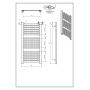 Luxrad Kastor KAST9454809003 grzejnik łazienkowy 48x94.5 cm zdj.2